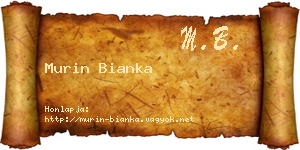 Murin Bianka névjegykártya